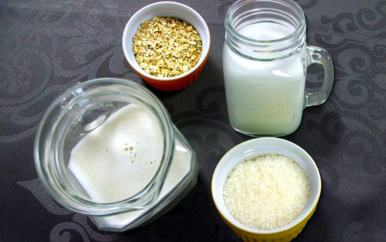 Leche de coco y leche de avena