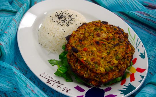 Torrejas de setas y verduras