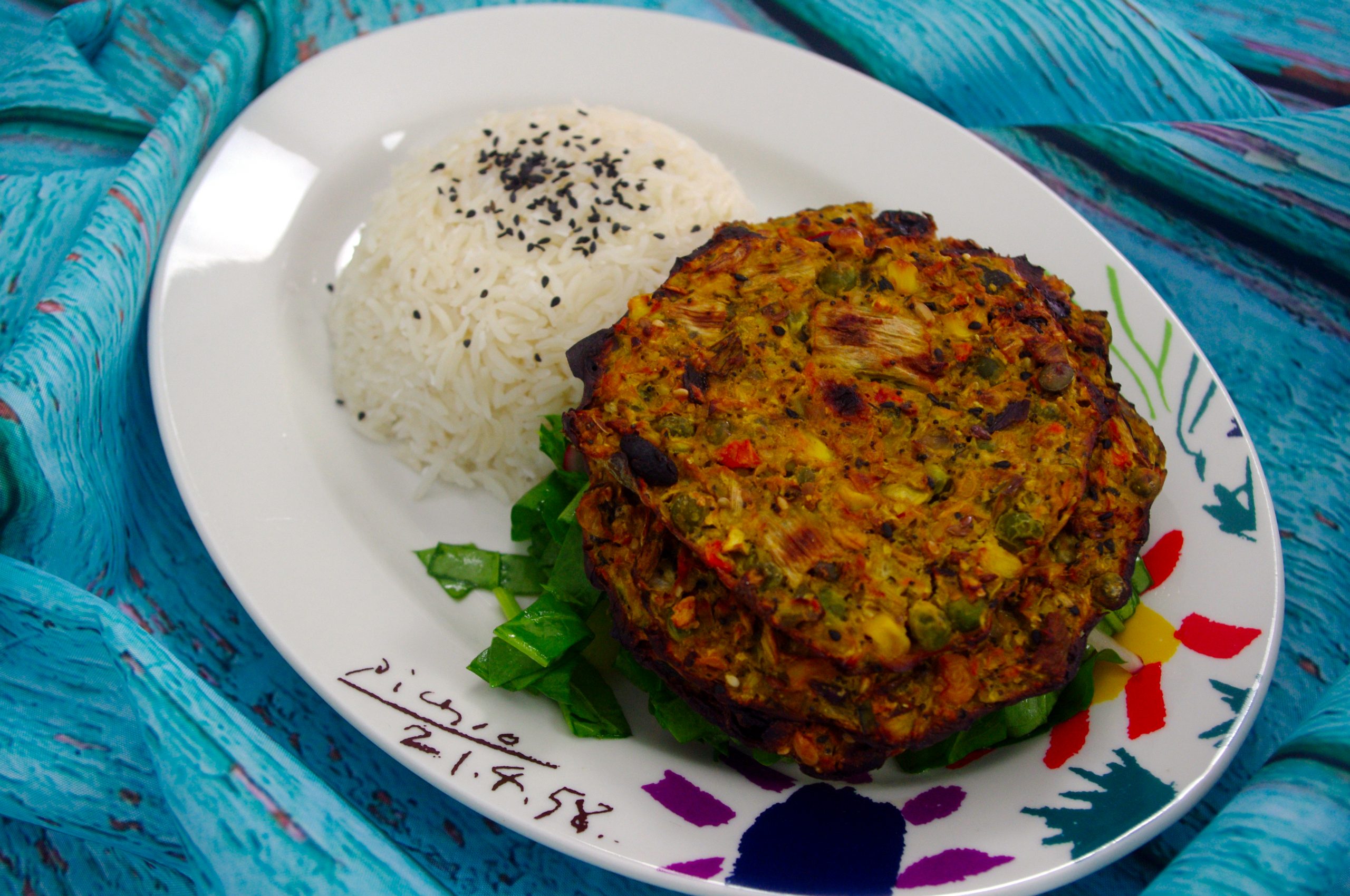 Torrejas de setas y verduras